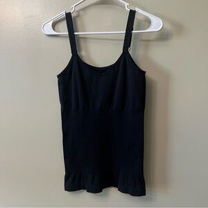 Juicy Couture Seamless Shaping Scuba Cami Black Large Tummy Waist Sculpt